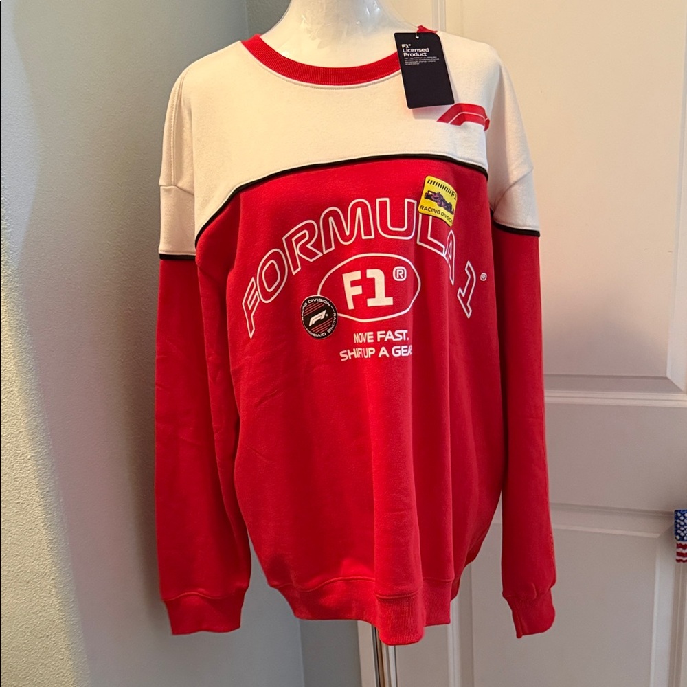 Formula 1 Red and White Crewneck Sweatshirt